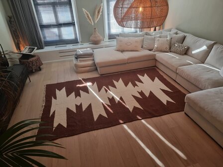 AZTEC - flatweave wollen kleed 200x300cm