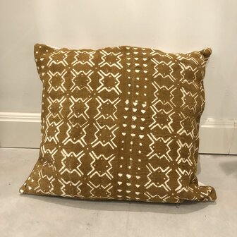 Mudcloth kussen uit Mali - modderdoek- ongeveer 50x50cm