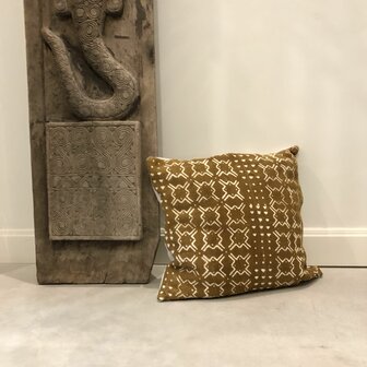 Mudcloth kussen uit Mali - modderdoek- ongeveer 50x50cm