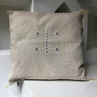 Cactus zijde kussen - sabra kussen uit Marokko - ongeveer 46x46cm