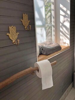 Brass goudkoperen handdoek haakje Fatima