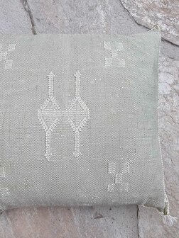 Cactus zijde kussen - sabra kussen uit Marokko - ongeveer 46x46cm