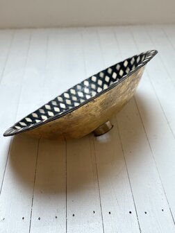 XL Marokkaanse brass waskom met camelbone  43x55cm