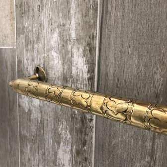 Brass handdoekhouder - Handgemaakt in Marokko - goudkleurig - 36cm