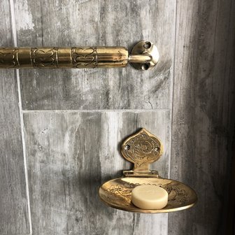 Brass zeepbakje voor aan de wand