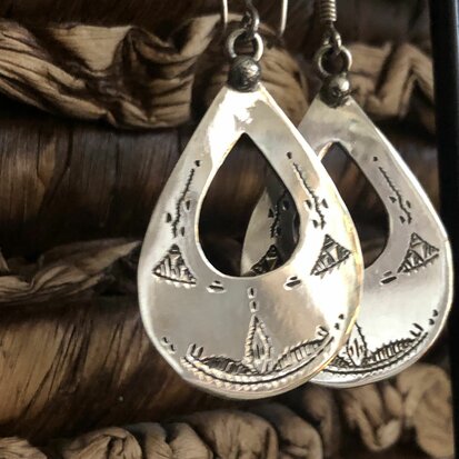 Berber oorbellen - sterling zilver