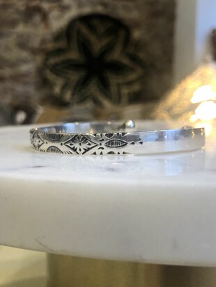 Berber klemarmband gegraveerd - sterling zilver