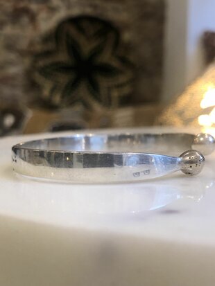 Berber klemarmband gegraveerd - sterling zilver