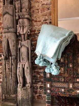 L'homme - Houten beeld Tibet - vintage - 204cm 