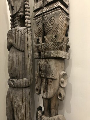 L'homme - Houten beeld Tibet - vintage - 204cm 
