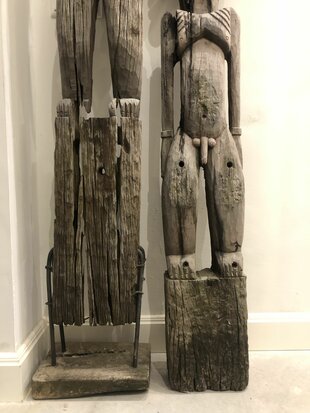 L'homme - Houten beeld Tibet - vintage - 204cm 