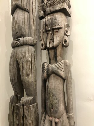 L'homme - Houten beeld Tibet - vintage - 204cm 