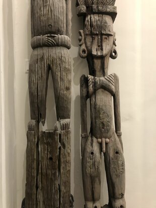 L'homme - Houten beeld Tibet - vintage - 204cm 