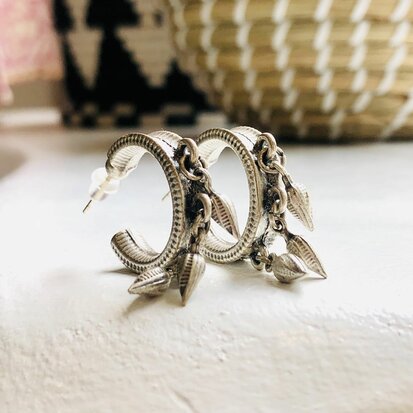 Boho oorbellen silverplated
