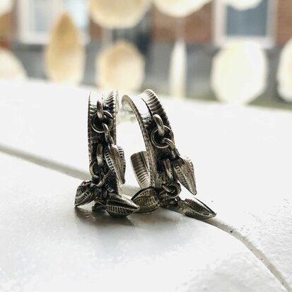 Boho oorbellen silverplated