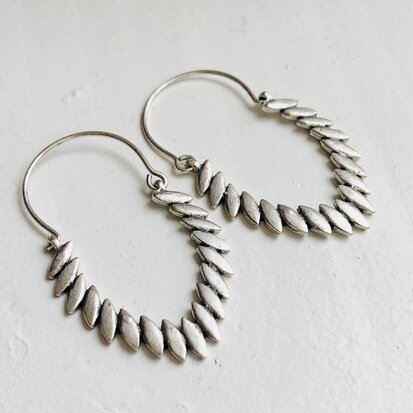 Boho oorbellen silverplated