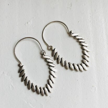 Boho oorbellen silverplated