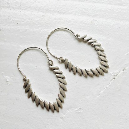 Boho oorbellen silverplated