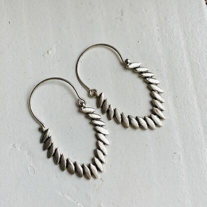 Boho oorbellen silverplated