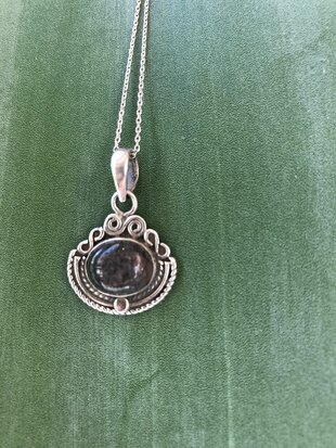 Ketting met edelsteen - Sterling zilver