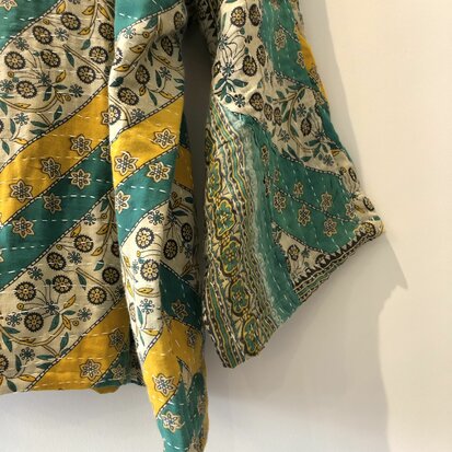 Kantha kimono jas reversible - aan twee kanten draagbaar - free size