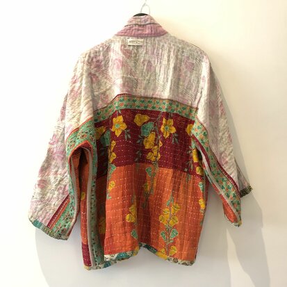 Kantha kimono jas reversible - aan twee kanten draagbaar - free size