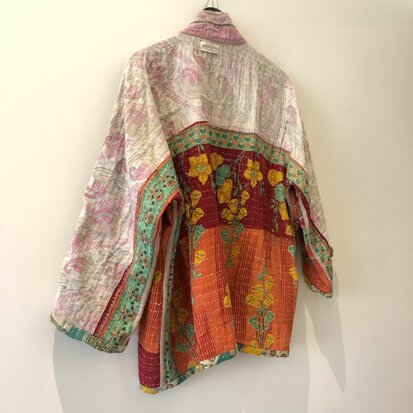 Kantha kimono jas reversible - aan twee kanten draagbaar - free size