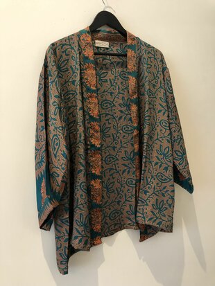 Kimono blouse vestje - 100% zijde