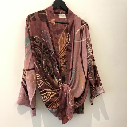 Kimono blouse vestje - 100% zijde