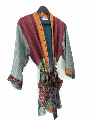 Silk kimono halflang