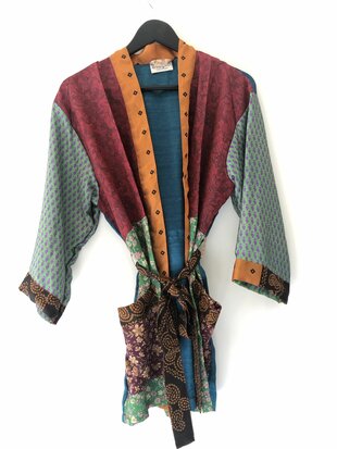 Silk kimono halflang