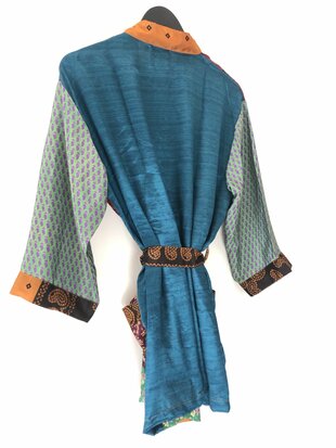 Silk kimono halflang