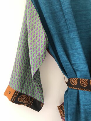 Silk kimono halflang