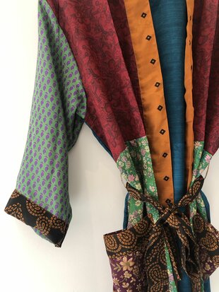 Silk kimono halflang
