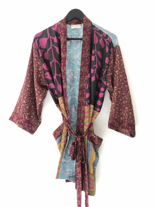 Silk kimono halflang