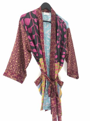 Silk kimono halflang