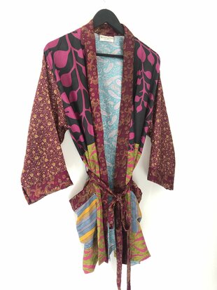 Silk kimono halflang
