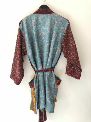 Silk kimono halflang