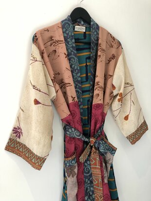 Silk kimono halflang