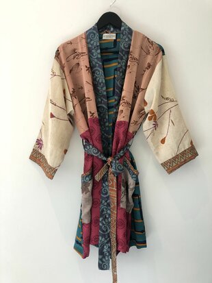 Silk kimono halflang