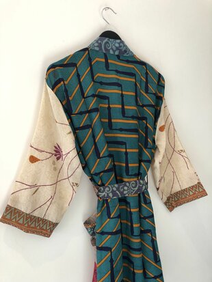 Silk kimono halflang