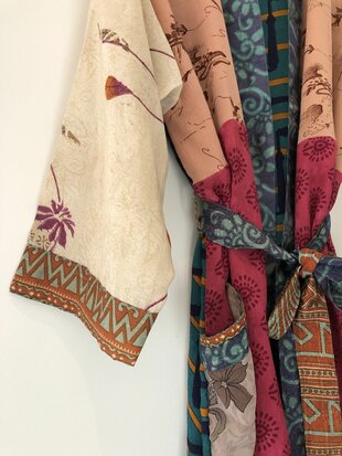 Silk kimono halflang