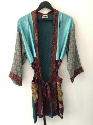 Silk kimono halflang
