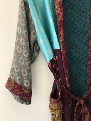 Silk kimono halflang