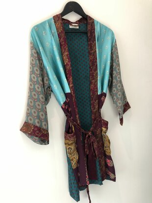 Silk kimono halflang