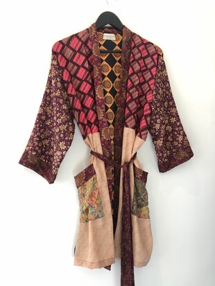 Silk kimono halflang