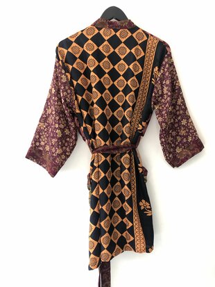 Silk kimono halflang