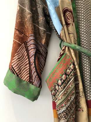 B-keuze Silk kimono halflang