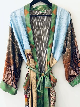 B-keuze Silk kimono halflang