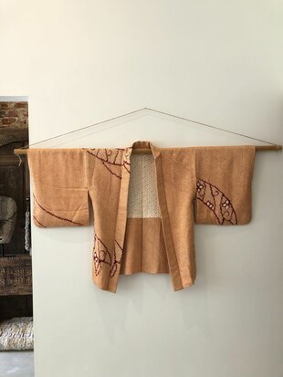 Japanse Haori zijde kimono jasje met tie dye